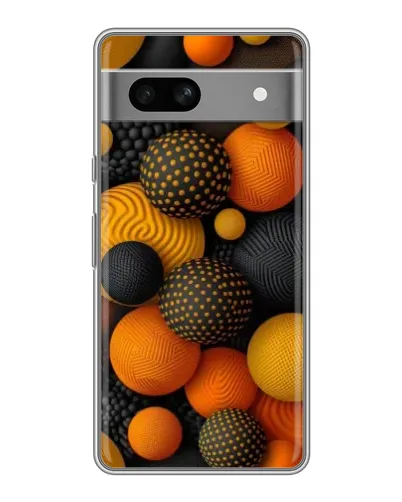 Чохол для OPPO K15s з картинкою «Об'ємні помаранчеві сфери»
