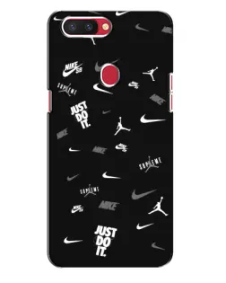 Чехол для OPPO R11s с картинкой «Nike Black Pattern»