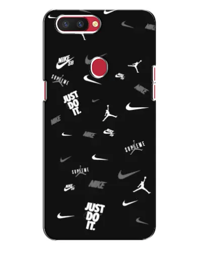 Чехол для OPPO R11s с картинкой «Nike Black Pattern»