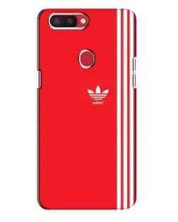 Чехол для OPPO R11s с картинкой «Красный минимализм Adidas»