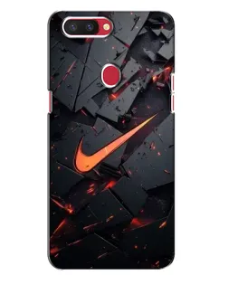 Чехол для OPPO R11s с картинкой «Nike — эффект разломов»