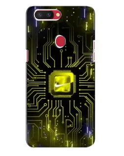 Чехол для OPPO R11s с картинкой «Nike — золотая искра»