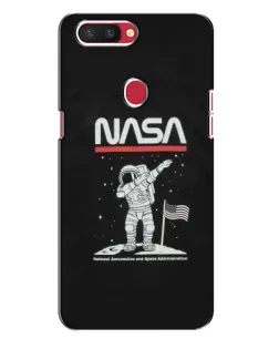 Чехол для OPPO R11s с картинкой «NASA — шагаем по Луне»