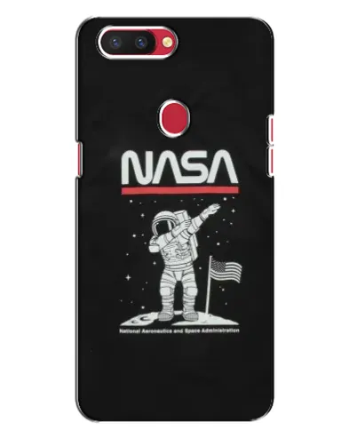 Чехол для OPPO R11s с картинкой «NASA — шагаем по Луне»