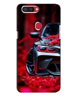 Чехол для OPPO R11s с картинкой «Спортивная BMW и цветы»
