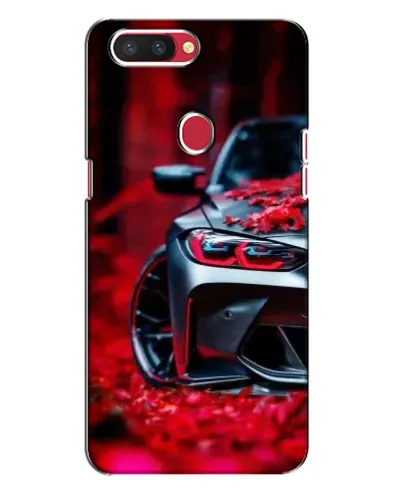 Чехол для OPPO R11s с картинкой «Спортивная BMW и цветы»
