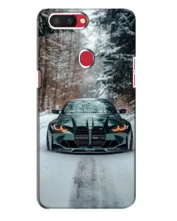 Чехол для OPPO R11s с картинкой «BMW в зимнем лесу»