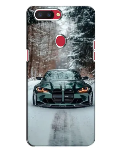 Чехол для OPPO R11s с картинкой «BMW в зимнем лесу»