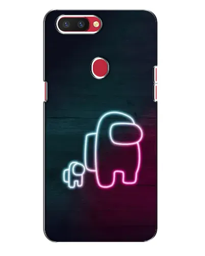 Чехол для OPPO R11s с картинкой «Among Us неон-арт»