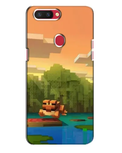 Чехол для OPPO R11s с картинкой «Майнкрафт закат солнца»