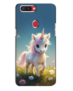 Чехол для OPPO R11s с картинкой «Единорог на поляне»