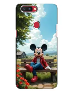 Чехол для OPPO R11s с картинкой «Микки на скамейке»