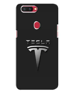 Чехол для OPPO R11s с картинкой «Стальной логотип Tesla»