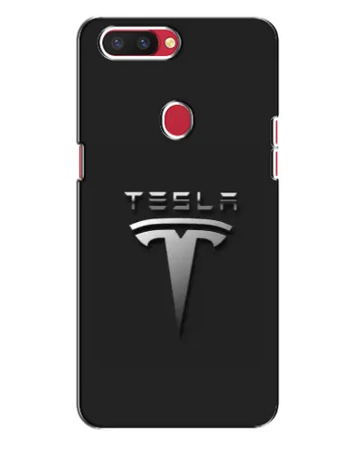 Чехол для OPPO R11s с картинкой «Стальной логотип Tesla»