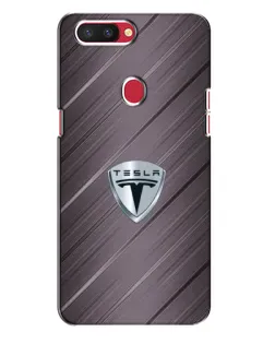 Чехол для OPPO R11s с картинкой «Металлическая текстура Tesla»