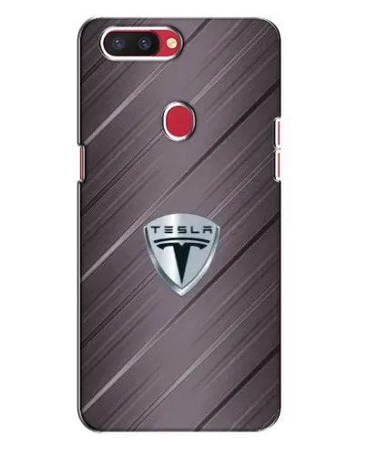 Чехол для OPPO R11s с картинкой «Металлическая текстура Tesla»