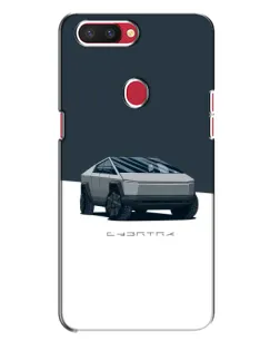 Чехол для OPPO R11s с картинкой «Серебристый Cybertruck Tesla»