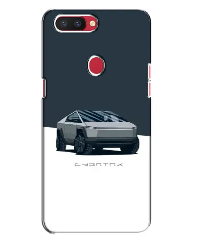 Чехол для OPPO R11s с картинкой «Серебристый Cybertruck Tesla»