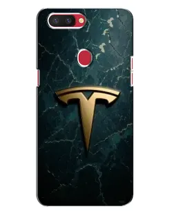 Чехол для OPPO R11s с картинкой «Мраморная Tesla Gold»