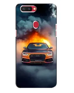 Чехол для OPPO R11s с картинкой «Audi в огненном дыму»