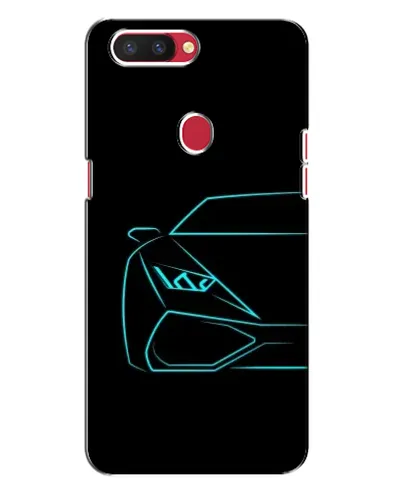 Чехол для OPPO R11s с картинкой «Голубой силуэт Lamborghini»