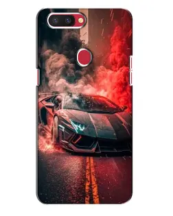 Чехол для OPPO R11s с картинкой «Lamborghini красный дым»
