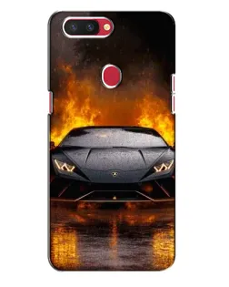 Чехол для OPPO R11s с картинкой «Lamborghini в огне»