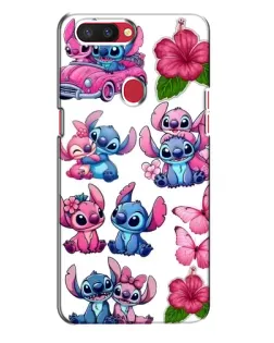 Чехол для OPPO R11s с картинкой «Стикеры Stitch и Angel»
