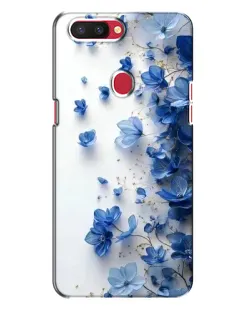 Чохол для OPPO R11s з картинкою «Блакитний квітковий каскад»