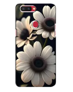 Чохол для OPPO R11s з картинкою «Білі маргаритки макро»