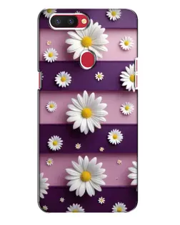 Чохол для OPPO R11s з картинкою «Ромашки на фіолетовому»