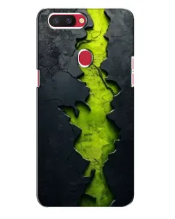 Чехол для OPPO R11s с картинкой «Салатовый разлом скалы»