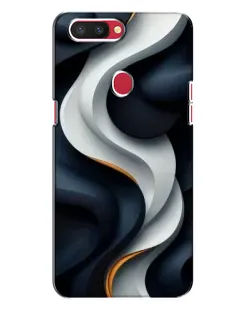 Чехол для OPPO R11s с картинкой «Объемные черно-белые ленты»
