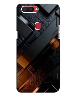 Чехол для OPPO R11s с картинкой «Черные геометрические блоки»