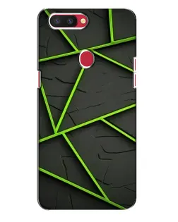 Чехол для OPPO R11s с картинкой «Зеленые геометрические линии»