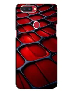 Чехол для OPPO R11s с картинкой «Красная глянцевая сетка»