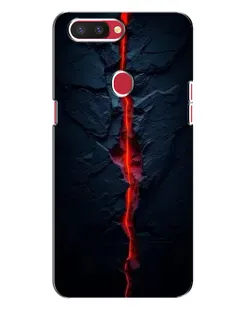 Чехол для OPPO R11s с картинкой «Kрасная лавовая трещина»
