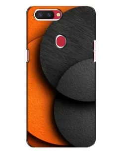 Чехол для OPPO R11s с картинкой «Геометрия оранжевых кругов»