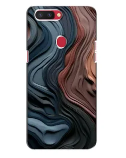 Чехол для OPPO R11s с картинкой «Цветные волны каньона»