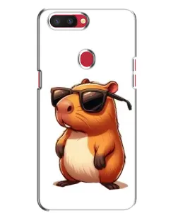 Чехол для OPPO R11s с картинкой «Капибара в очках»