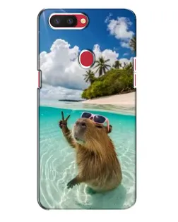 Чехол для OPPO R11s с картинкой «Капибара на море»