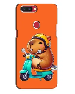 Чехол для OPPO R11s с картинкой «Капибара на скутере»