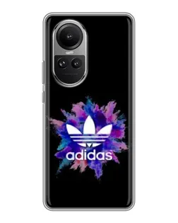 Чехол для OPPO Reno 10 Pro с картинкой «Взрыв красок Adidas»