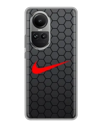 Чехол для OPPO Reno 10 Pro с картинкой «Nike — карбоновая сетка» Чехол для OPPO Reno 10 Pro с картинкой «Nike — карбоновая сетка»