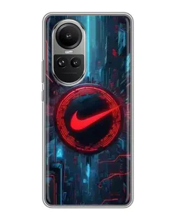 Чехол для OPPO Reno 10 Pro с картинкой «Техногенный стиль Nike» Чехол для OPPO Reno 10 Pro с картинкой «Техногенный стиль Nike»