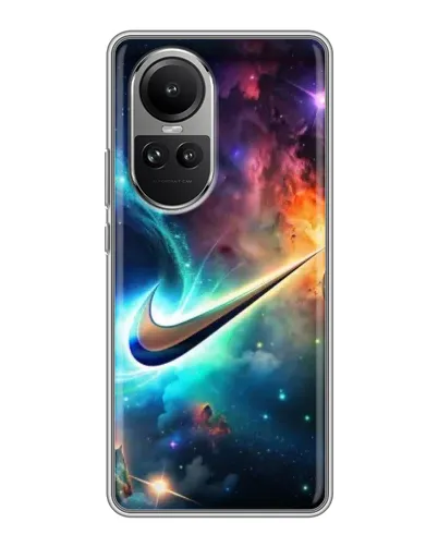 Чехол для OPPO Reno 10 Pro с картинкой «Космический Nike Swoosh» Чехол для OPPO Reno 10 Pro с картинкой «Космический Nike Swoosh»