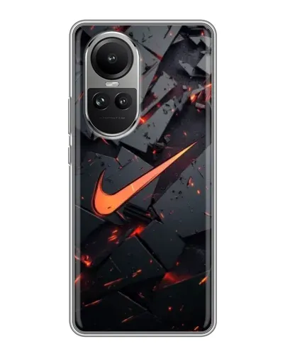 Чехол для OPPO Reno 10 Pro с картинкой «Nike — эффект разломов» Чехол для OPPO Reno 10 Pro с картинкой «Nike — эффект разломов»