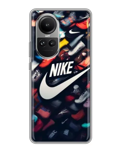 Чехол для OPPO Reno 10 Pro с картинкой «Коллекция кроссовок Nike» Чехол для OPPO Reno 10 Pro с картинкой «Коллекция кроссовок Nike»