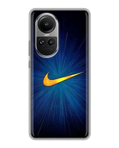Чехол для OPPO Reno 10 Pro с картинкой «Синий пульс Nike» Чехол для OPPO Reno 10 Pro с картинкой «Синий пульс Nike»