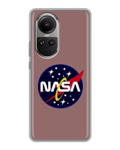 Чехол для OPPO Reno 10 Pro с картинкой «NASA — ретро космос» Чехол для OPPO Reno 10 Pro с картинкой «NASA — ретро космос»